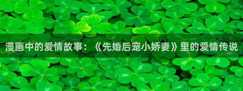 禁漫天堂2025：漫画中的爱情故事：《先婚后宠小娇妻》里的爱情传说